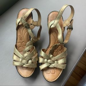 Born gold sandals